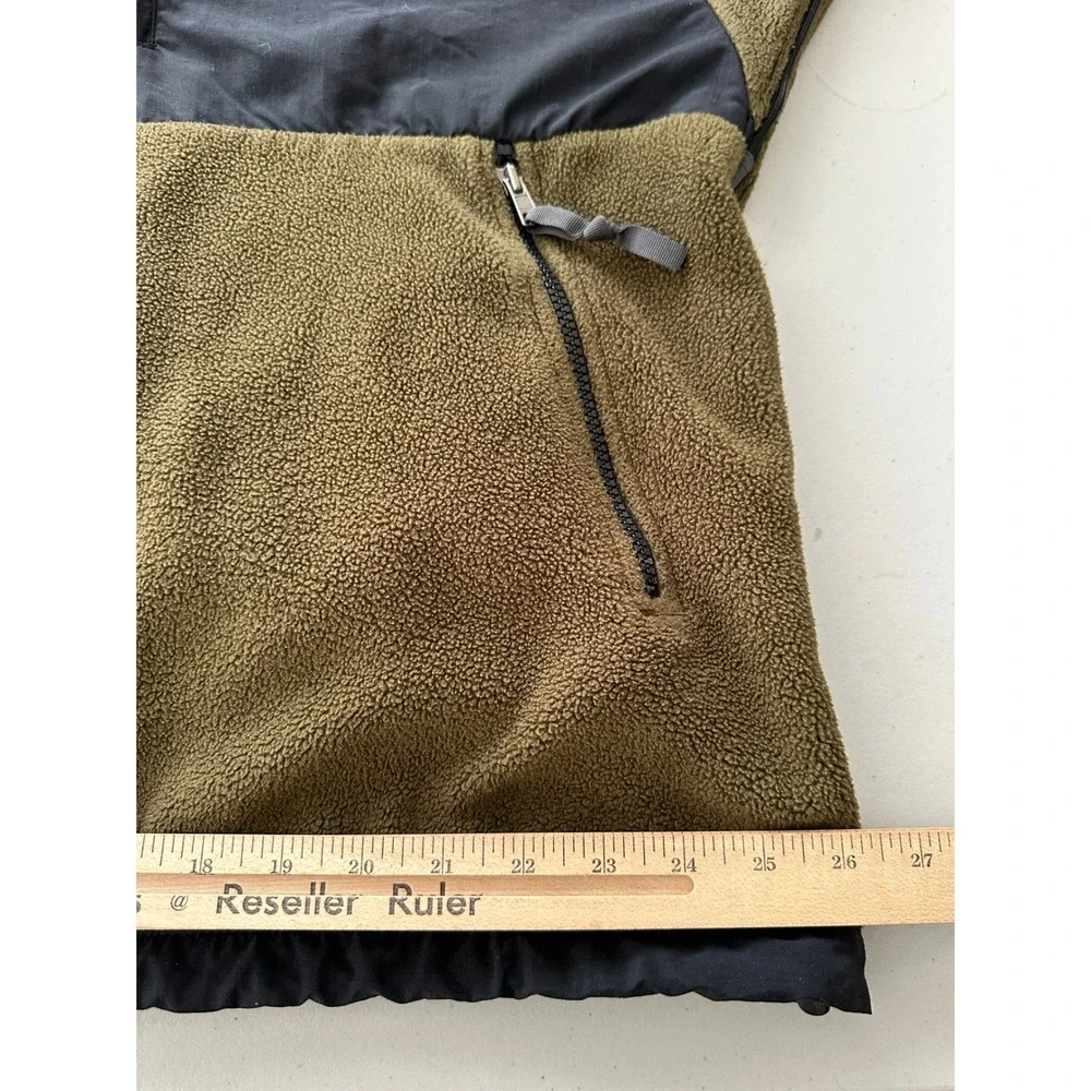 Vintage The North Face Denali Fleece Jacket Mens XXL Olive Green Black Full Zip